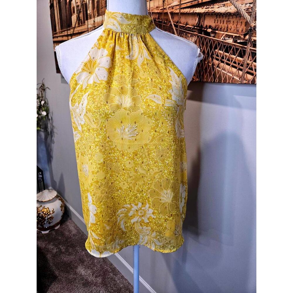 Nwt Revolve's Cupcakes and Cashmere Yellow Floral Halter Top